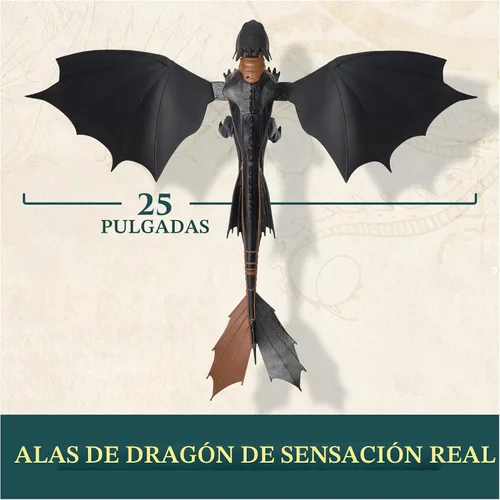 Miniatura 4 de DreamWorks Dragons, Figura de acción How to Train Your Dragon, Ultimate Plasma Blast Toothless, alas de 25 pulgadas con luces y sonidos, juguetes