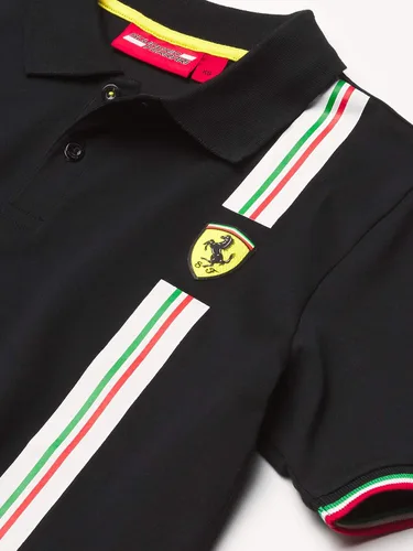 Miniatura 2 de Ferrari Scuderia F1 - Polo para hombre, diseño de bandera italiana, color negro y rojo