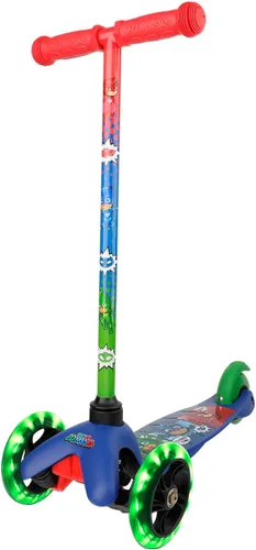 Self Balancing Kick Scooter with Light Up Wheels, Extra Wide Deck, 3 Wheel Platform, Foot Activated Brake, 75 lbs Limit, Kids & Toddlers Girls or