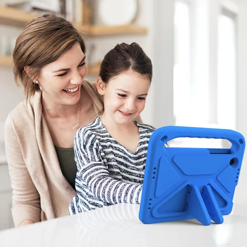 Miniatura 4 de Funda para niños TCL Tab 8 LE (8.0 pulgadas) modelo 9137W EVA mango a prueba de golpes peso ligero cubierta de soporte, azul