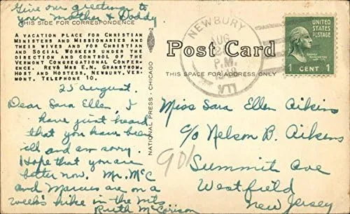 Miniatura 2 de Atkinson House Newbury, Vermont VT Original Vintage Postcard 1948