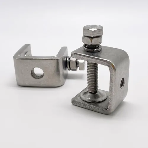 Miniatura 4 de Mini abrazaderas C de acero inoxidable de 0.000-0.984 in para montaje, juego de abrazaderas en U para carpintería resistente, herramientas de 2 pzas