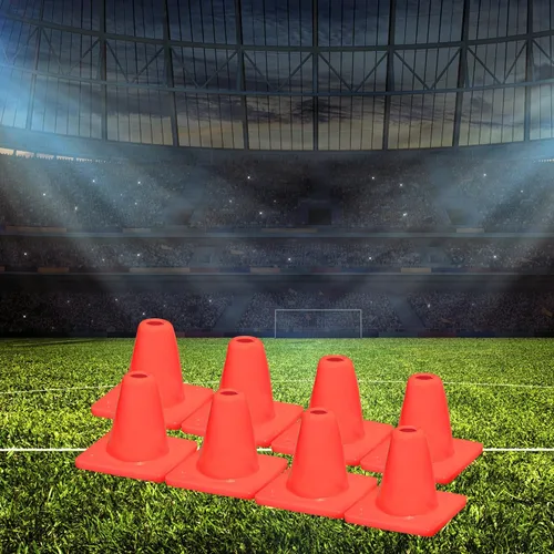Miniatura 2 de Koozam Sports - Paquete de 6 conos deportivos de 6 pulgadas resistentes para entrenamiento profesional, no se vuelan con el viento o grietas