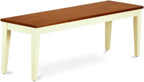 Miniatura 5 de East West Furniture NIB-BLK-W Nicoli - Banco de mesa de comedor con asiento de madera, 54 x 15 x 17 pulgadas, negro y cereza