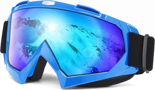 Miniatura 10 de MAMBAOUT Gafas de esquí de nieve para adultos, gafas de snowboard para jóvenes, adolescentes, hombres y mujeres, gafas de moto de nieve de visión