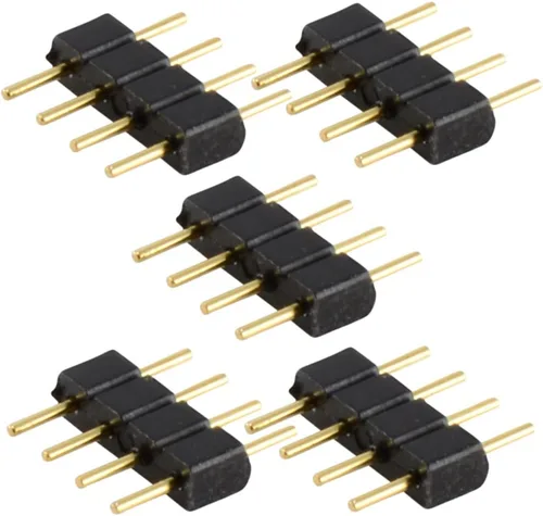 Miniatura 2 de ABI Conectores de 4 pines macho para tira de luz RGB que cambia de color LED (10 piezas)