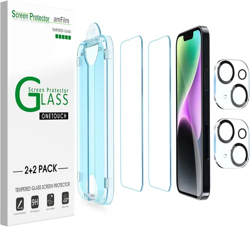 Miniatura 15 de amFilm OneTouch - Protector de pantalla para iPhone 12 Pro Max (6.7 pulgadas, 2020) con kit de fácil instalación, vidrio templado, paquete de 2