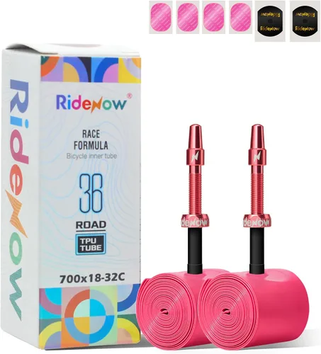 Miniatura 9 de Ridenow 2-Pack Bike Inner Tube for 700/18C-28C, 700/18C-32C,700/28C-38C with 45/65/85 mm Metal &TPU Presta Valves for Road Bikes, Super Light