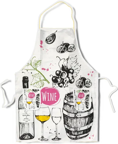 Miniatura 5 de UNIWARE Delantal de cocina impreso con bolsillo para cocinar, cocineros, 100% algodón, 24 "x 31" (61 x 78 cm)