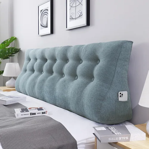 Miniatura 13 de Almohada de cuña elevada para cabecero de cama individual, cojín de apoyo para sentarse en la cama, respaldo de cama, almohada de lectura para sofá
