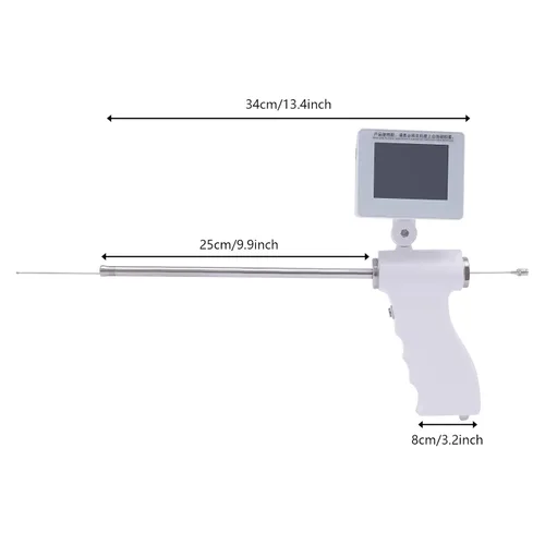 Miniatura 4 de Kit de inseminación artificial para perros, pistola de inseminación visual para ganado, pantalla ajustable, rotación de 360°, instrumento
