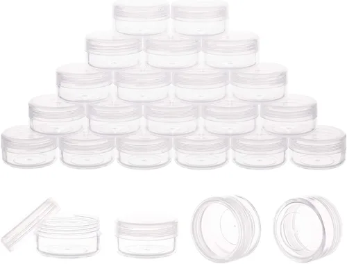 Miniatura 19 de Contenedor de muestra de 10 gramos con tapas, 10 paquetes de tarros de muestra, pequeño contenedor de viaje cosmético para maquillaje, loción