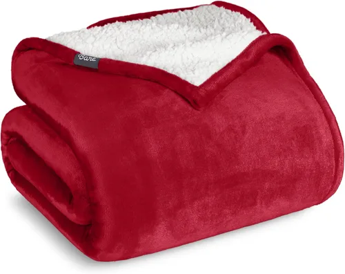 Miniatura 12 de Manta de forro polar de sherpa Bare Home - Tamaño para Lanzar/Viajar - Manta para cama, sofá y sofá cama - Cálida y ligera - Esponjosa y suave