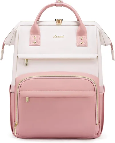 Miniatura 22 de LOVEVOOK - Mochila para laptop para mujer, mochila de moda para mujer.., Rojo Marrón, 15,6 pulg., Mochilas de viaje