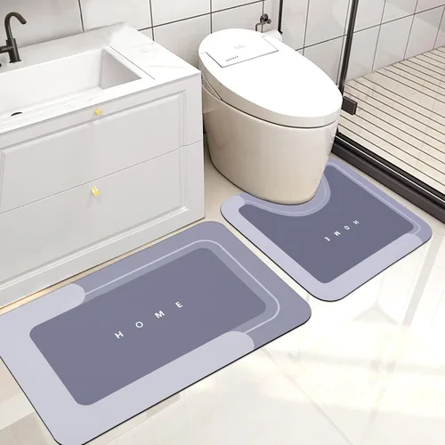 Miniatura 31 de Housego Tapete mágico de baño absorbente, alfombra de secado rápido, tapete mágico de baño antideslizante, alfombra de piso con respaldo de goma