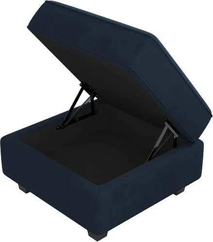 Miniatura 9 de Belffin Módulo de Almacenamiento con Otomana para Sofá Seccional Modular Asiento Cuadrado Cubo de Terciopelo Azul