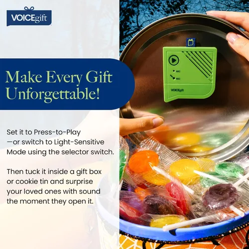 Miniatura 4 de Voicegift Voice-Over® Mini Grabadora de Voz para Marco de Fotos, Mini Grabadora de Voz con Reproducción de Audio y Grabadora Digital para Marco