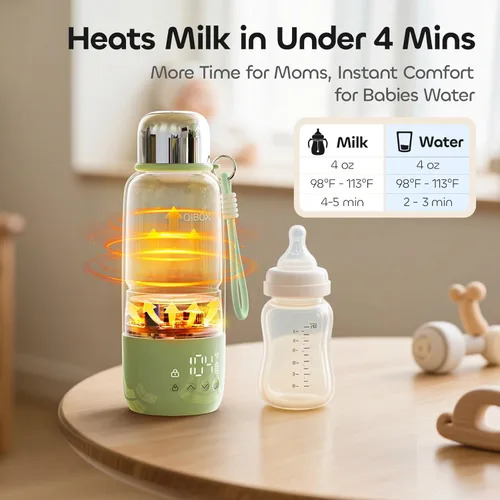 Miniatura 3 de Portable Bottle Warmer for Travel - 3Min Fast Heating of Breast Milk and Formula, 36W Fast Charge, 17 Ounces Large Capacity, Baby Bottle Warmer On