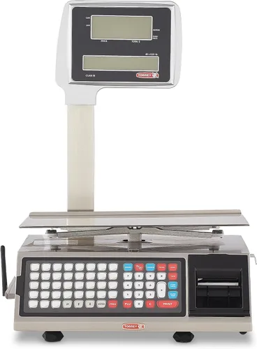 Torrey W-LABEL-40L NTEP Price Computing - Báscula de impresión térmica de etiquetas de 40 libras x 0.01 libras, carcasa de acero inoxidable con