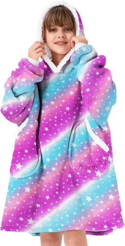 Miniatura 18 de Century Star Manta con capucha para mujeres y hombres, sherpa, de gran tamaño, gruesa, acogedora, suave, cálida, para adultos, sudadera con capucha