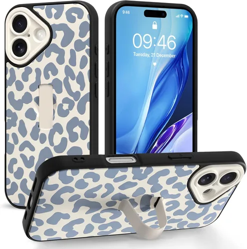 Miniatura 61 de Funda compatible con iPhone 17 Pro Max con correa de mano para los dedos, funda de teléfono con estampado de leopardo y guepardo para mujeres