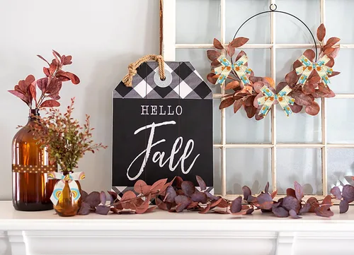 Miniatura 6 de Threetols 6 rollos de cintas de otoño de 30 yardas, cintas de grogrén de Acción de Gracias de 3/8 pulgadas, punto de rayas azules y naranjas