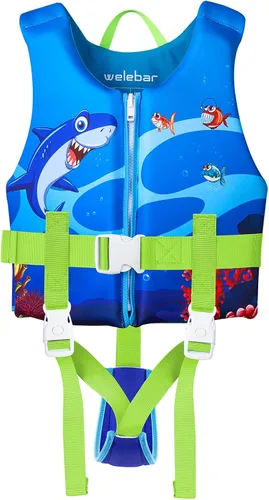Miniatura 9 de Chaleco de natación para niños, flotadores para niños pequeños con correa de seguridad ajustable, ayudas de natación, flotador infantil, traje