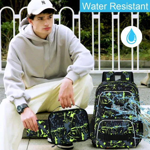 Miniatura 46 de Mochila para laptop, 16 pulgadas, bolsa escolar y bolsa de almuerzo, mochilas resistentes al agua para adolescentes, niñas, mujeres, estudiantes