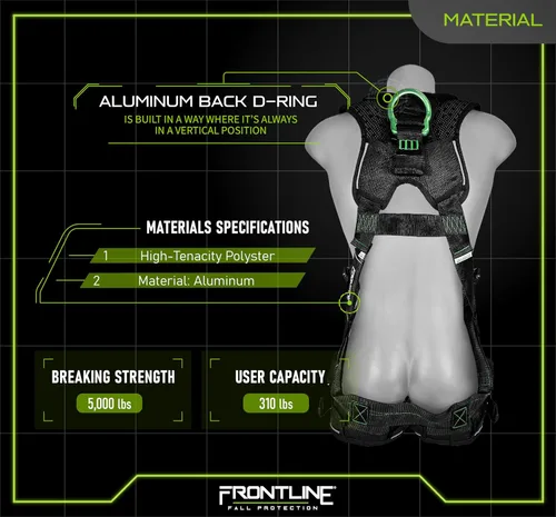 Miniatura 2 de Frontline 250VTB Elite™ Arnés estilo chaleco con hardware de aluminio y correas de suspensión trauma + OSHA y ANSI