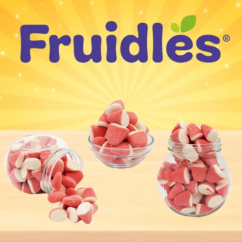 Miniatura 3 de Fruidles Caramelos de gomitas de fresa, deliciosas gomitas de sabores de frutas recubiertas de azúcar (1 libra)