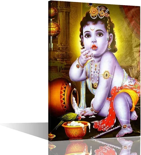 Miniatura 17 de TUMOVO Lord Ganesha - Decoración de pared Ganapati de Deidad india, cuadros impresos en lienzo, pósteres de pintura hinduismo cultural hindú