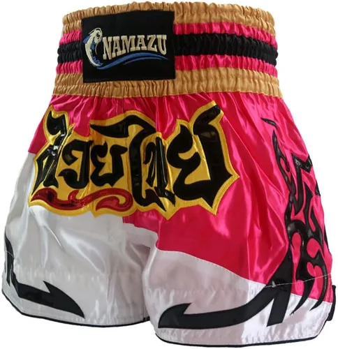 Miniatura 4 de NAMAZU Pantalones cortos Muay Thai para hombres y mujeres, pantalones cortos de kickboxing de alta calidad para gimnasio y boxeo.