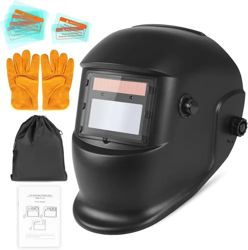 Casco de color verdadero de soldadura con capucha de oscurecimiento automático con rango de sombra ajustable 4/9-13 para máscara de soldador TIG MIG