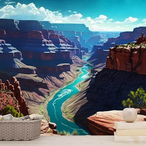Papel pintado de montaña del Parque Nacional del Gran Cañón, paisaje de la ciudad de Arizona, arte mural de pared grande para dormitorio, oficina,