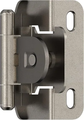 Miniatura 7 de Amerock Bisagra de gabinete doble desmontable Bisagra insertada de 3/8 pulgadas (10 mm) Bronce frotado con aceite Juego de 2 Bisagra