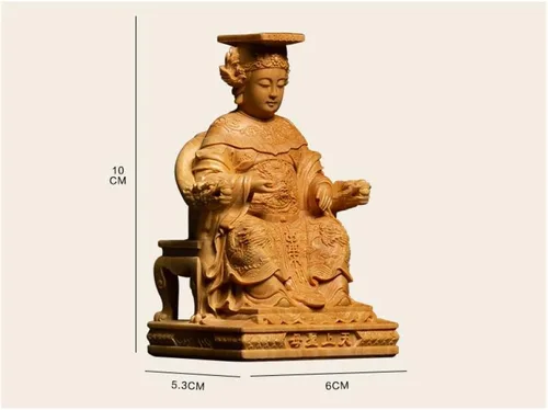 Miniatura 5 de Abstracción Escultura Mazu Estatuas Mar Dios Buddha Tallas Madera Sólida Decoración para el Hogar