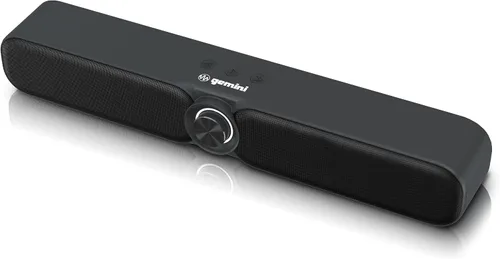 Gemini Barra de sonido Bluetooth portátil alimentada por batería con radio FM incorporada, USB y microSD, altavoz inalámbrico para juegos,