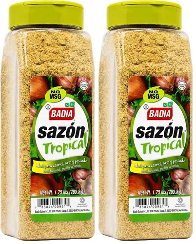 Badia Sazón Tropical, 1.75 libras - Mezcla picante para carnes, aves, mariscos (Paquete de 2)