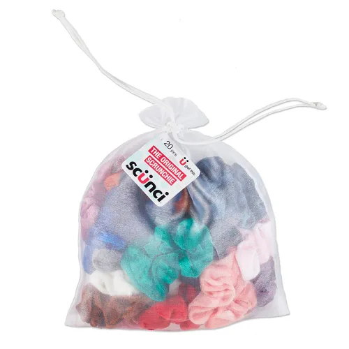 Miniatura 10 de Scunci by Conair The Original Satin Scrunchies 20pk - Accesorios para el cabello para niñas y mujeres - Ideal para todo tipo de cabello - Varios
