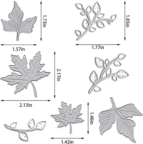 Miniatura 2 de Hojas de otoño y Acción de Gracias troqueles de corte de metal para hacer tarjetas, hojas de arce de otoño y primavera, plantillas en relieve