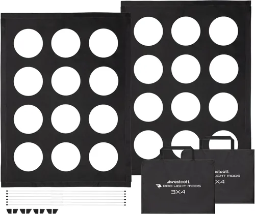 Miniatura 7 de Westcott Pro Light Mods (paquete de 2) – Accesorio de caja de luz rápida simulando luces de estadio, accesorio de iluminación de escenario