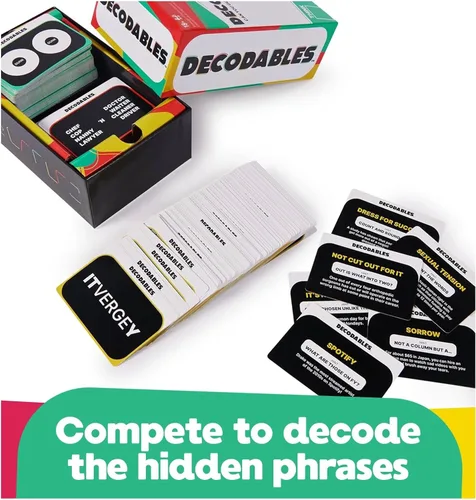 Miniatura 2 de Spin Master Games, Decodables, un juego histérico de fiesta para adultos, juego de cartas para adultos, actividad de despedida de soltera, 3-8