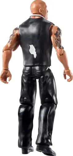 Miniatura 5 de Mattel WWE The Rock Figura de acción, Main Event Series #156, Superestrella coleccionable de 6 pulgadas con 14 puntos de articulación y aspecto