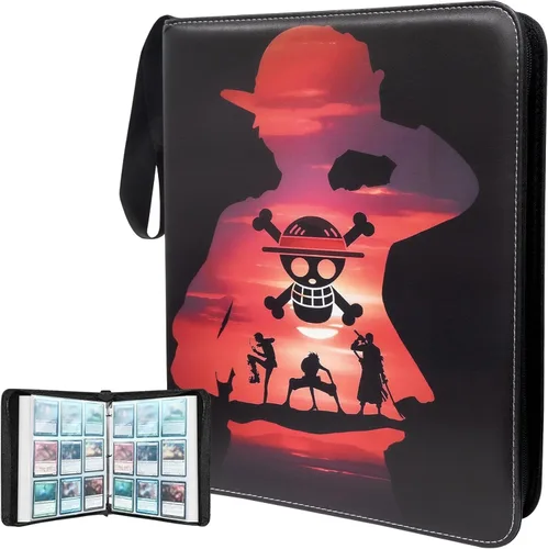 Miniatura 8 de Carpeta de Tarjetas Zoro de 400 Bolsillos para Tarjetas Zoro de One Piece, Libro de Almacenamiento de Tarjetas Portátil e Impermeable con Fundas OP