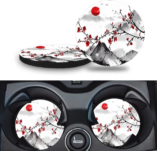 Miniatura 13 de Portavasos para automóvil, paquete de 2 – Posavasos universales antideslizantes de 2.75 pulgadas, posavasos de goma para automóvil, accesorios