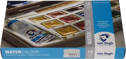 Miniatura 7 de Van Gogh - Juego de pintura para acuarela, lata de metal, 24 mitades 24 General (lata de metal)