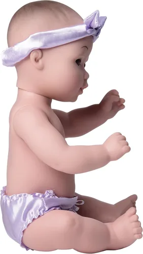 Miniatura 5 de Constructive Playthings Muñeca de bebé tierna de 12 pulgadas, asiática con manta, modelo: UNI-204