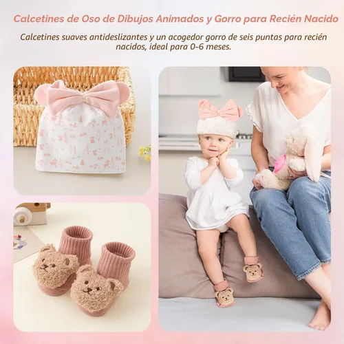 Miniatura 7 de Strawberry Fairy Juego de Regalo de 10 Piezas para Bebés Niñas, Artículos Esenciales para Recién Nacidos Regalos para Bebé Niña, Cesta de Regalo