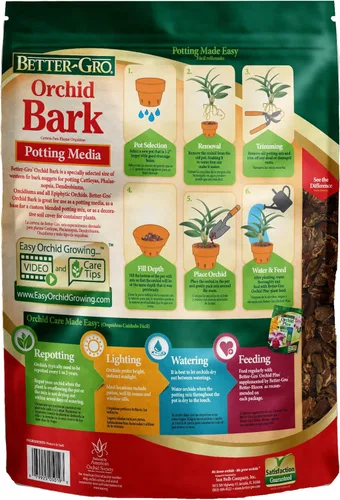Miniatura 8 de Better-Gro Corteza de Orquídea - Medio de Cultivo de Orquídeas de Grado Premium para Plantar, Trasplantar, Desarrollo de Raíces y Retención de Agua