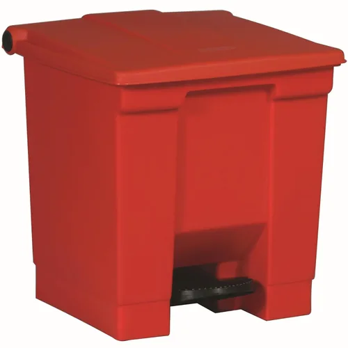 Miniatura 12 de Rubbermaid Commercial Products Bote de basura con pedal de 12 galones con tapa Basurero de manos libres sanitario de uso para residuos médicos